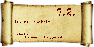 Treuer Rudolf névjegykártya